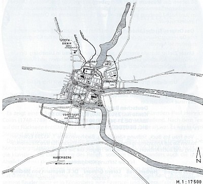 A map of Königsberg in 1255