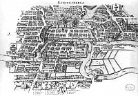 Map of Königsberg from 1651
